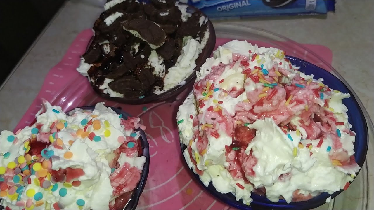 آيس كريم 🍨خالي من السكر ولا حليب ولا كريما🍦أطيب آيس كريم حتى لمرضى السكر 😂في دقيقة