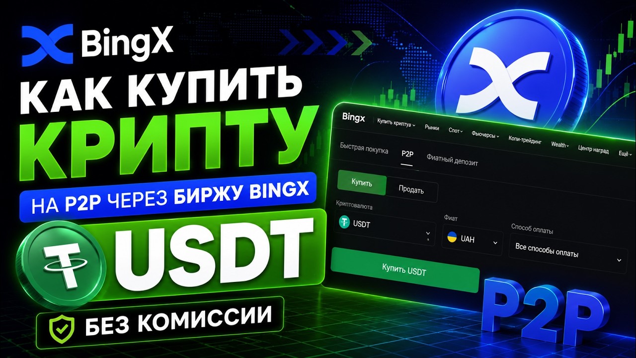 Как купить USDT через BingX P2P без комиссии | Полная инструкция 2026
