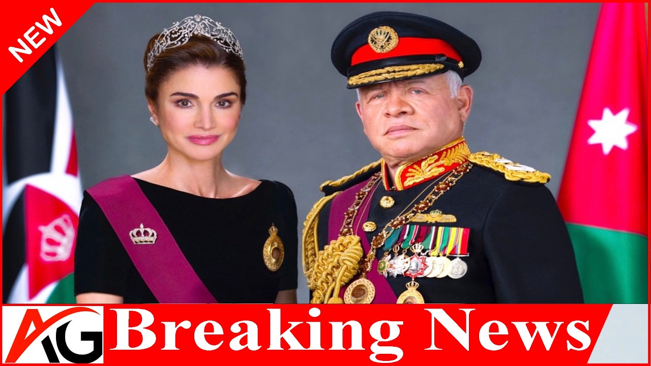 Queen Rania of Jordan is seen in a new portrait in Arabic script, celebrating King Abdullah II's