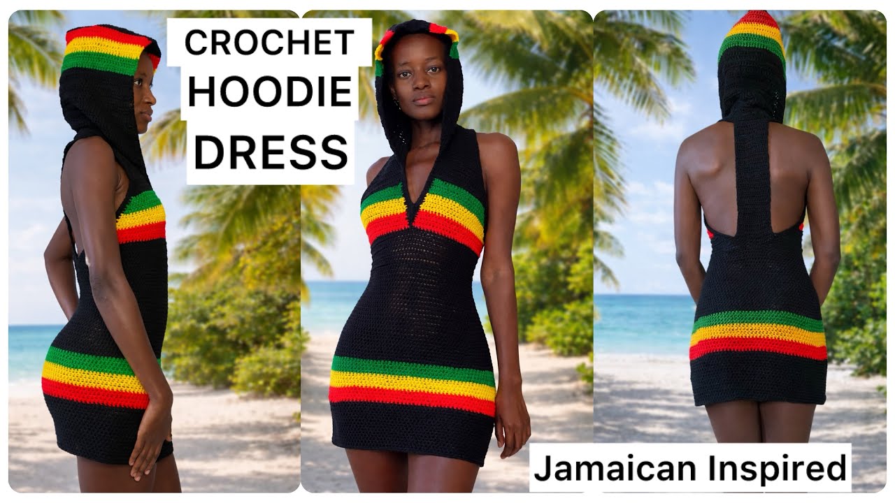 Crochet Hoodie Dress Tutorial | Caribbean-Inspired Hooded Dress