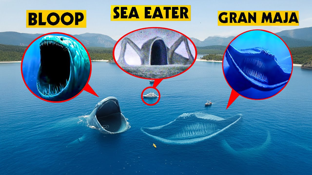 DRONE catches BLOOP VS SEA EATER VS EL GRAN MAJA in REAL LIFE!! (BATTLE OF COLOSOS MOVIE)