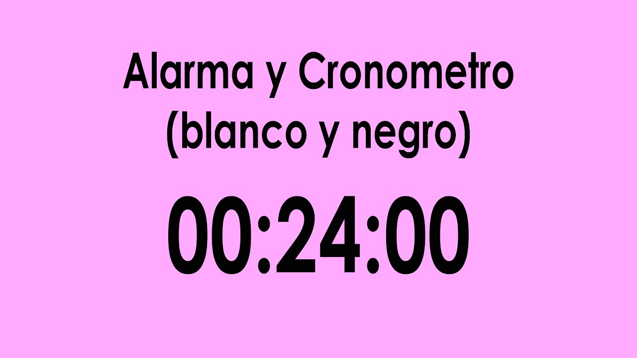 Cronómetro y Alarma ⏳ 24 Minuto en Blanco y Rosa ⚪🌸