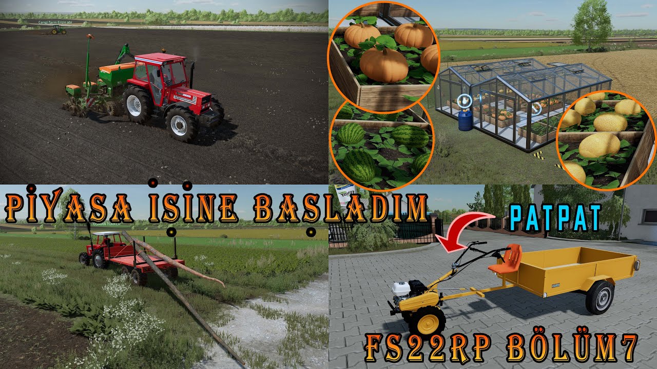 PİYASAYA SİLAJLIK MISIR EKİYORUM|MUHTARIN ODUNLARI DIZLADIM!|FS22 RP|KARPUZ KAVUN KABAK SERAMIZ