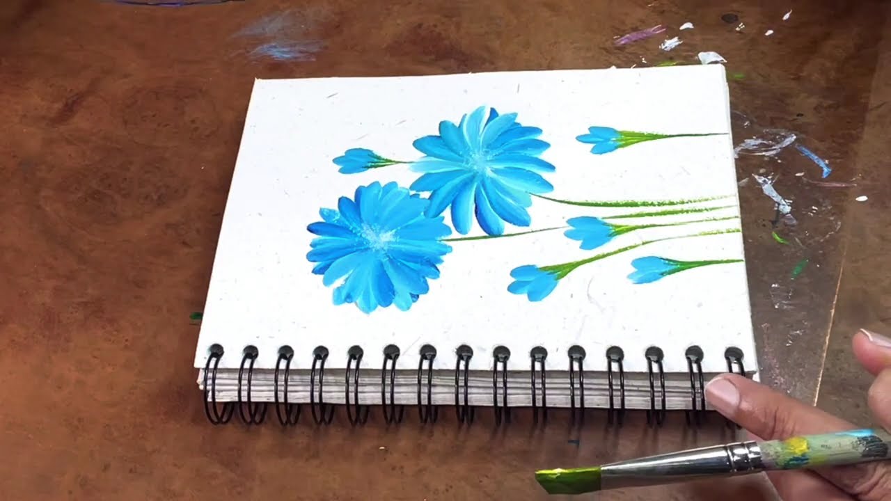 Simple Flower Painting | Easy Acrylic Flower Painting for Beginners