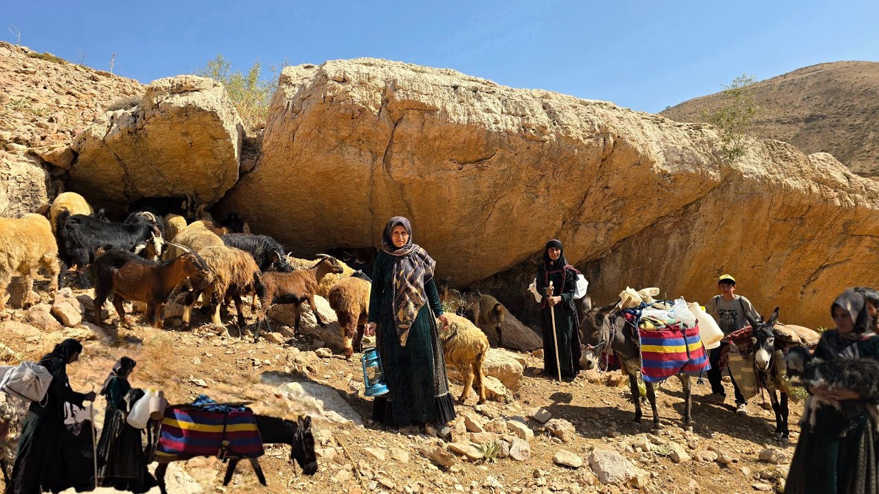 Nomadic migration and cave life | A family that took refuge in a mountain cave to survive