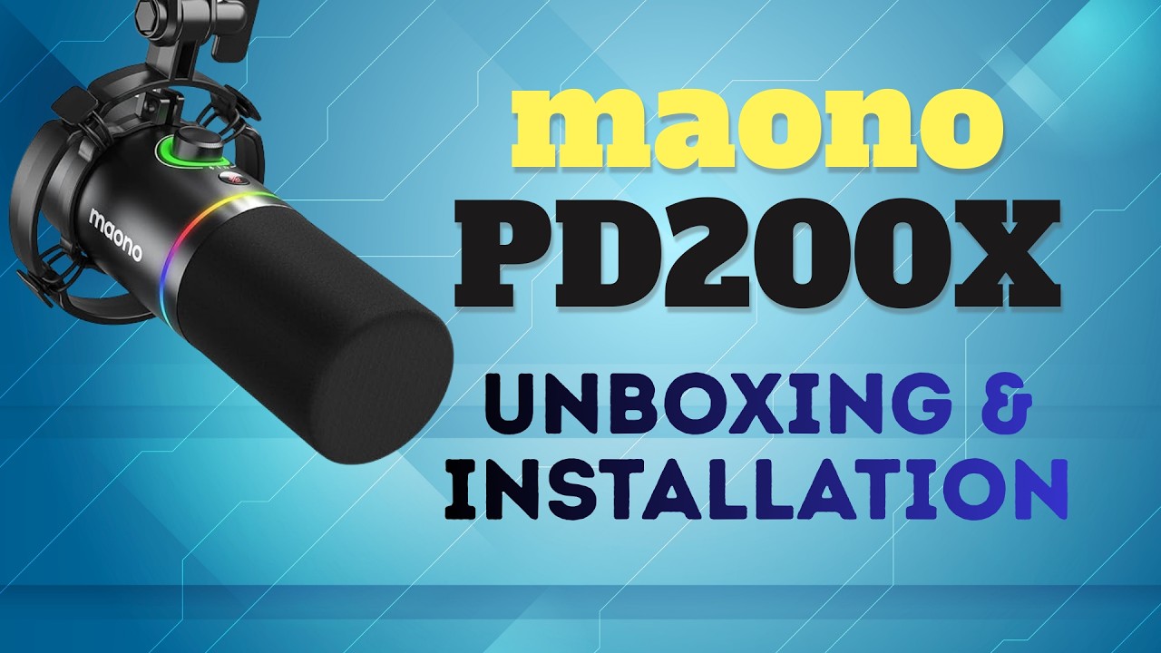 Unboxing & Installation of Maono PD200X USB-C mic | Audio Set-up | Audio recording
