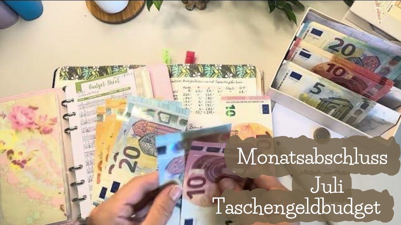 Monatsabschluss Taschengeldbudget #umschlagmethode #budgeting