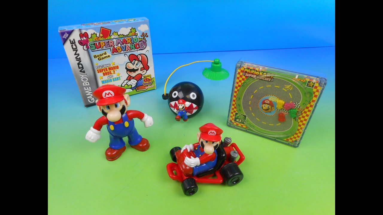 2002 NINTENDO SUPER MARIO WORLD SET OF 5 WENDY'S FULL COLLECTION VIDEO REVIEW