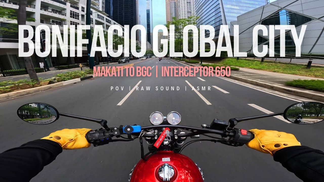 Royal Enfield Interceptor 650 in Makati to BGC via Kalayaan Flyover | Raw Sound | POV Ride | ASMR