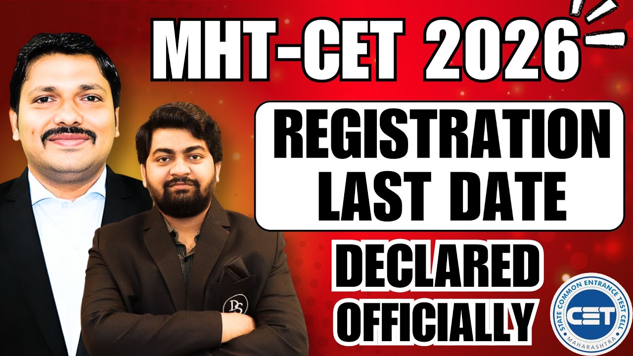 MHT-CET 2026 Registration Last Date ⚠️ | 2 Attempts – Single Form Filling Explained 🔥 | Dinesh Sir