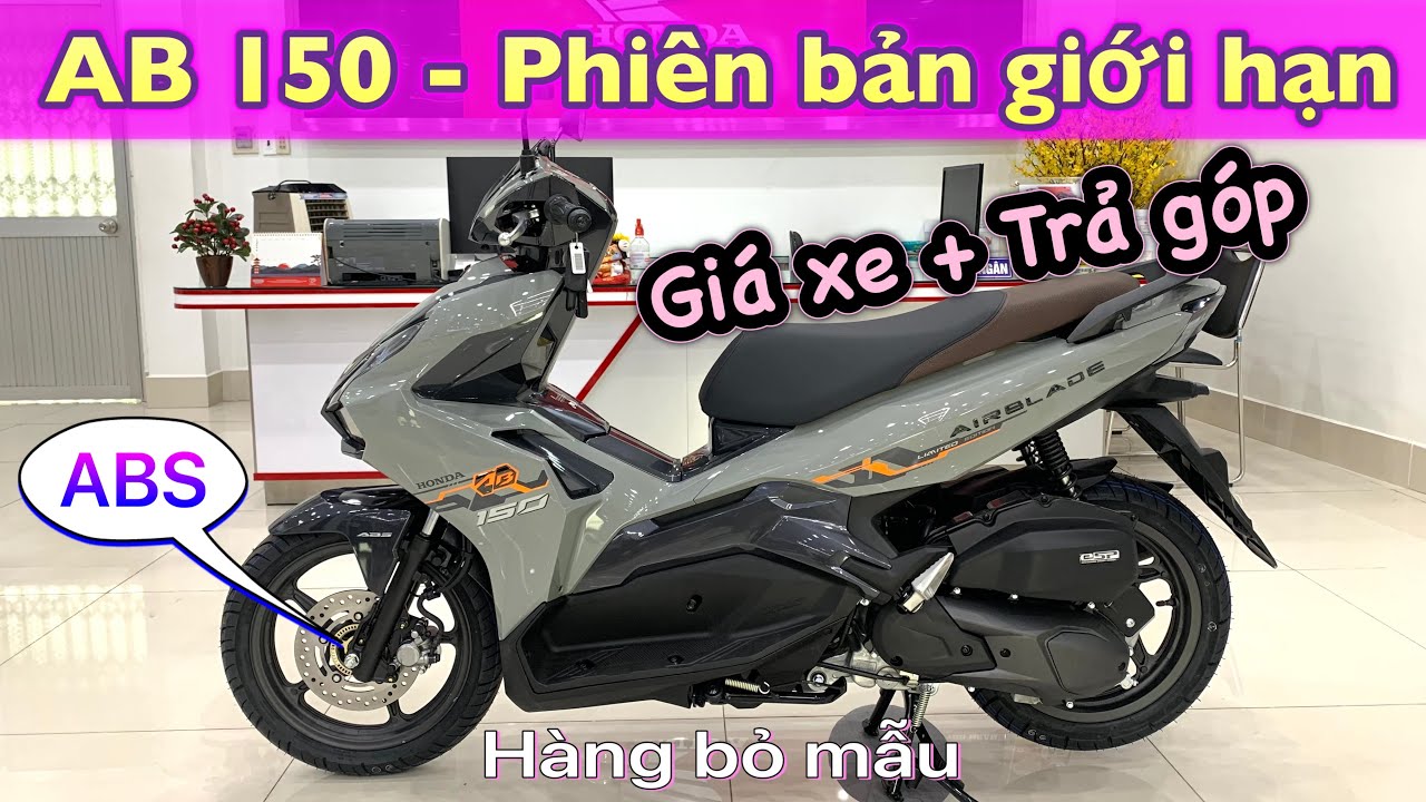 H&agrave;ng bỏ mẫu, ngừng sản xuất ▶️ AB150 giới hạn - M&agrave;u x&aacute;m xi măng | Gi&aacute; xe + Trả g&oacute;p #ab150 #ab2022