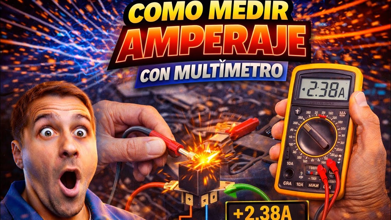 COMO MEDIR AMPERAJE CON MULTIMETRO