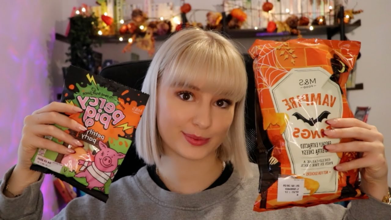 ASMR| M&S Halloween Mukbang & Taste test (UK) 🦇👻🐸🧛🏻