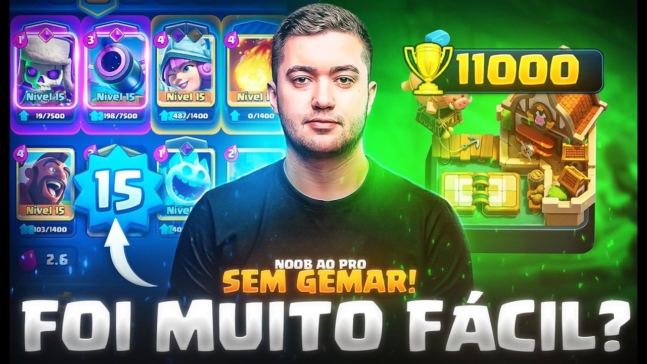 E FOI ASSIM QUE CHEGUEI AOS 11000 TROFÉUS NO NÍVEL 15 SEM GEMAR!