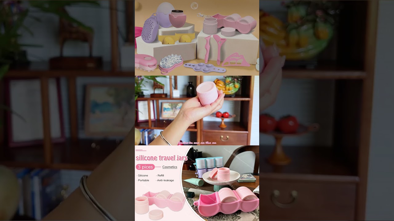 Leakproof & TSA-Approved! Silicone Travel Jars for Creams, Lotions & More