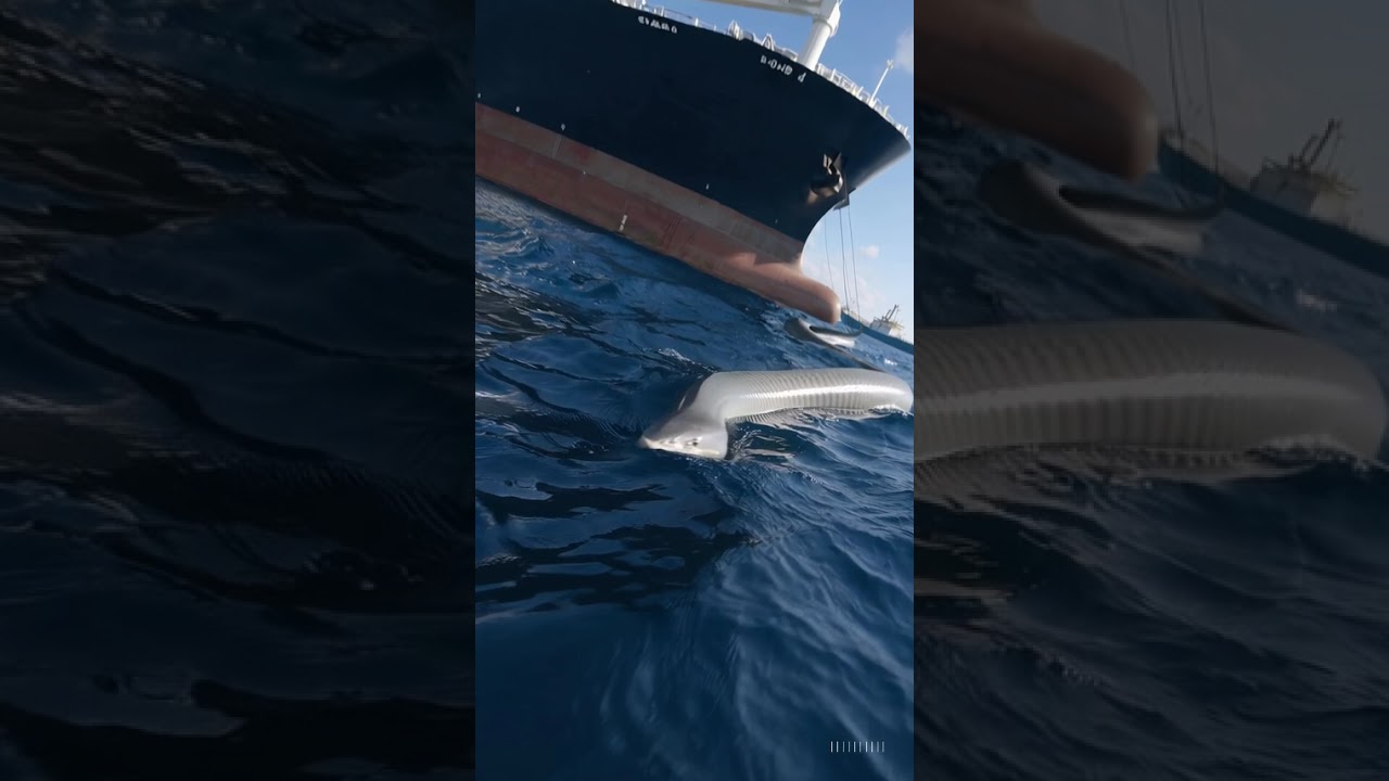 Serpiente marina gigante sorprende a buques cargueros   Giant Sea Serpent Shocks Cargo Ships