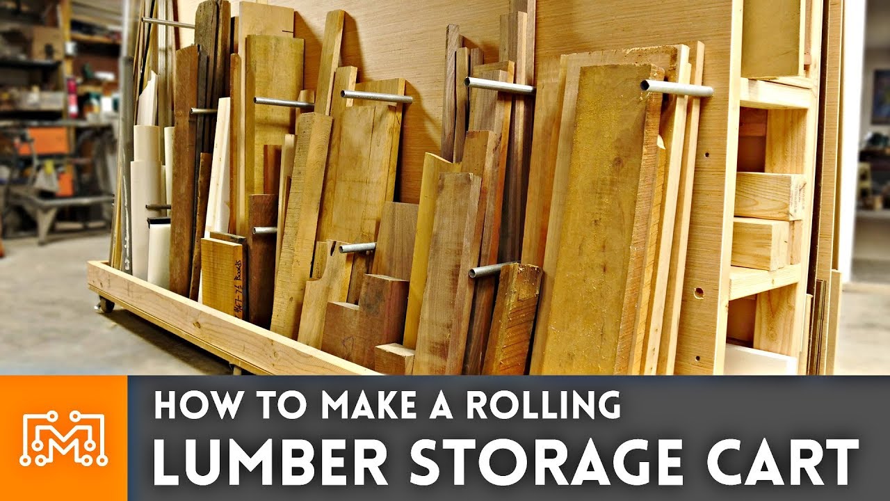 How to Make a Rolling Lumber Storage Cart // Woodworking | I Like To Make Stuff
