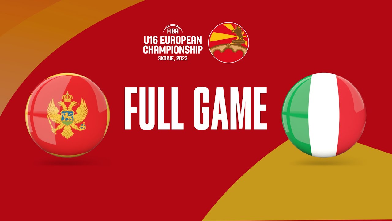 Montenegro v Italy | Full Basketball Game | FIBA U16 European Championship 2023