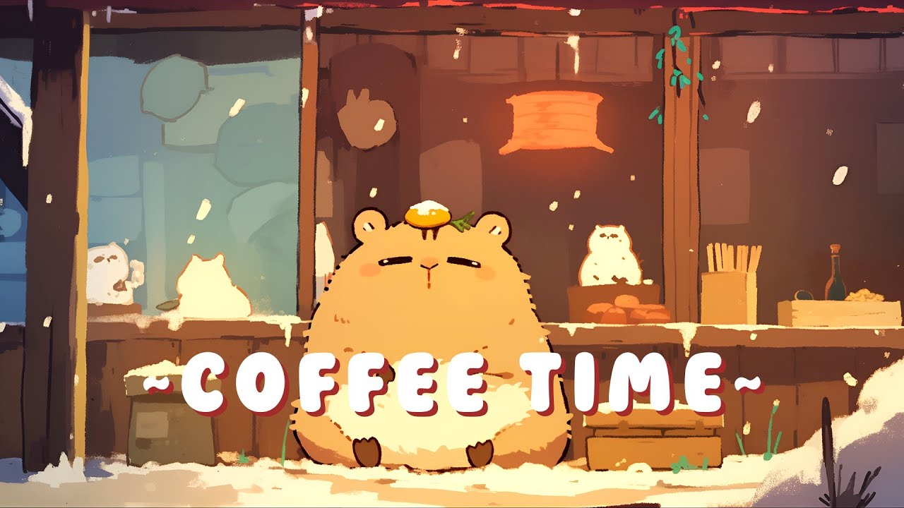 24/7 Capybara Lofi Beats - Peaceful Music for Your Soul ~ Cozy Atmosphere ~ 🎵 💫 | Background Music