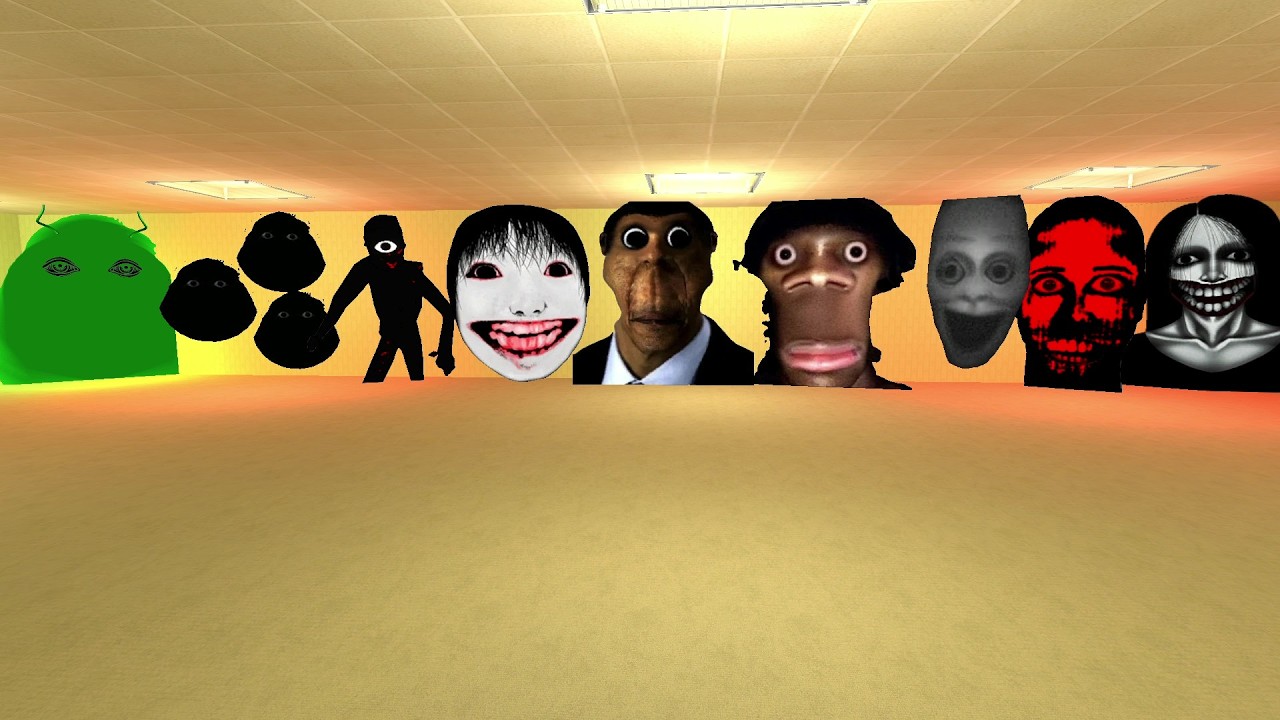 unlimited nextbots in backrooms garrys mod snpc #snpc