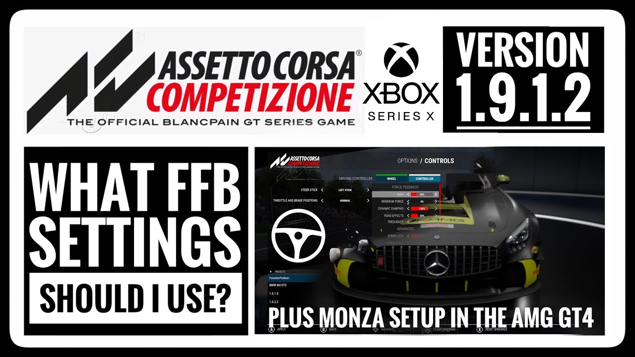 ACC what FFB settings should I use in 1.9 on console???