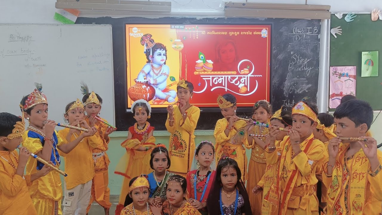Janmashtami celebration 🎉🎈 at kv #Janmashtami#