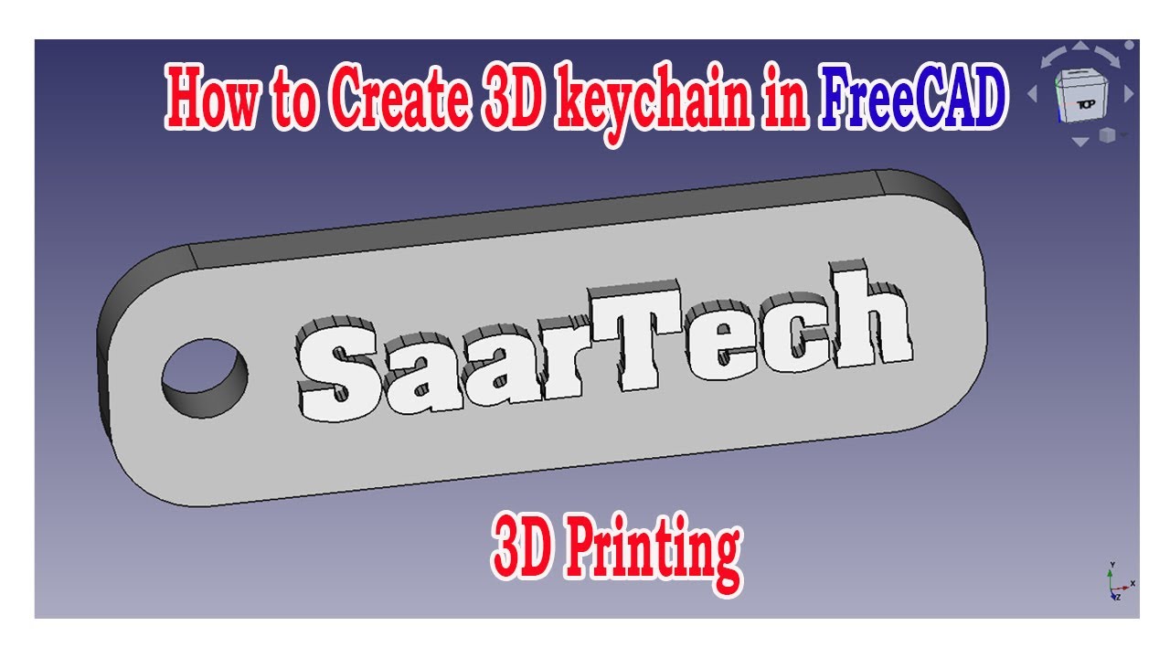 Как создать персонализированный брелок для 3D-печати в FreeCAD