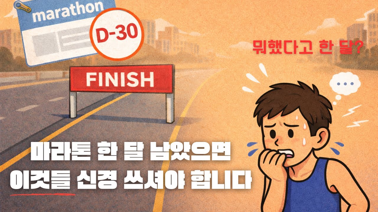 마라톤 한 달 남았다면 이것들 꼭 신경 쓰셔야 합니다 - 러닝잡썰