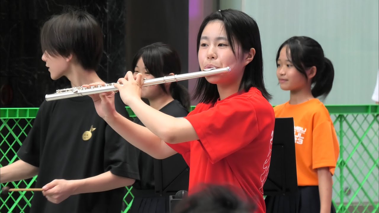 浜松市立 南部中学校吹奏楽部  今年度コンクール課題曲など6曲披露  浜松どまんなか盆FES（2025.07.13）