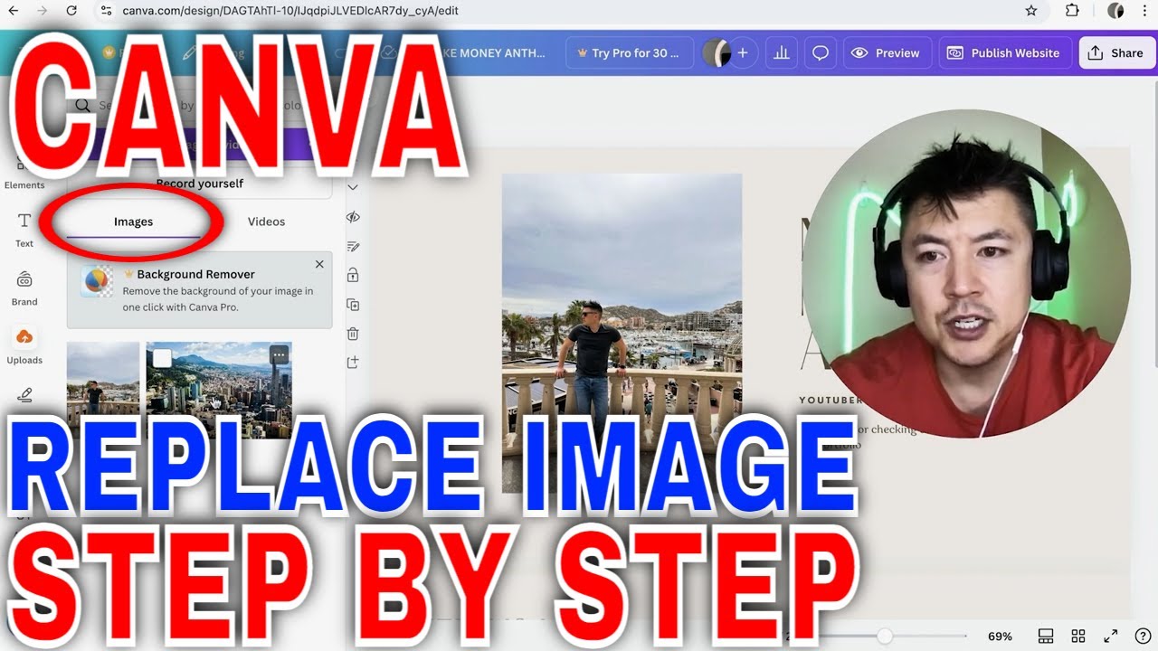 ✅  How To Replace Image In Canva Website Portfolio 🔴