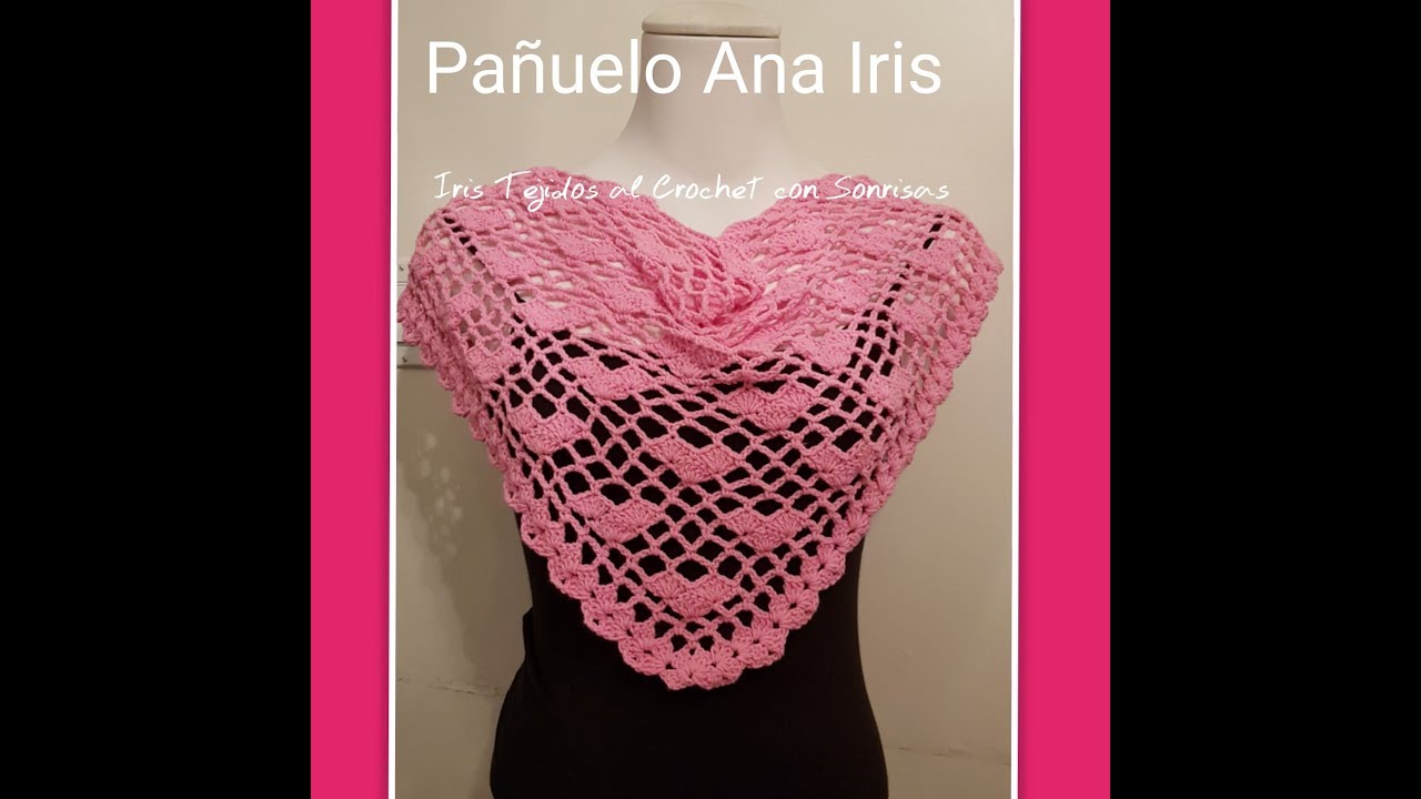PANUELO DE CORAZONES ANA IRIS A CROCHET