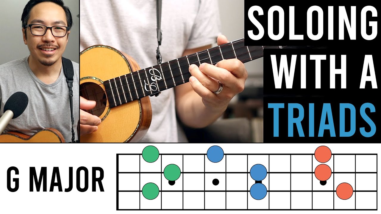 Ukulele Solo Using Triad Shapes || Sunny Side of the Street in G