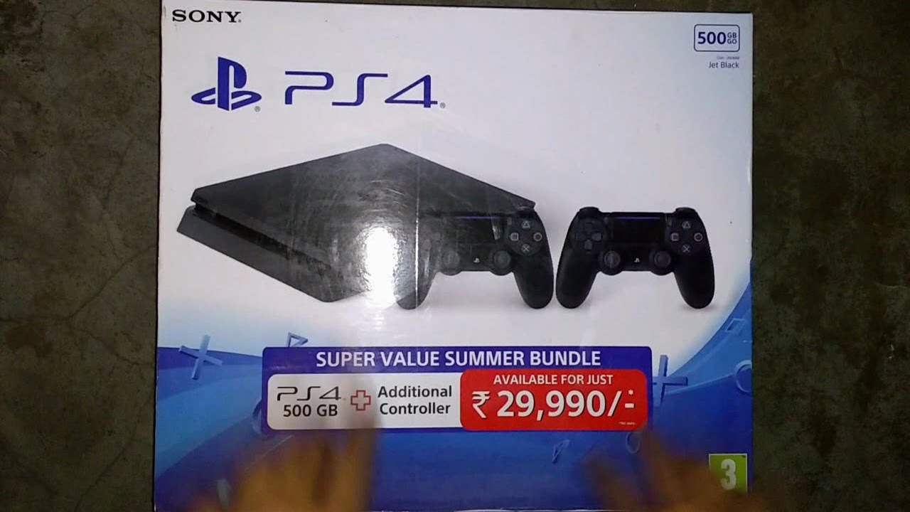 PS4 Slim 500GB + 2 controller (Full unboxing)