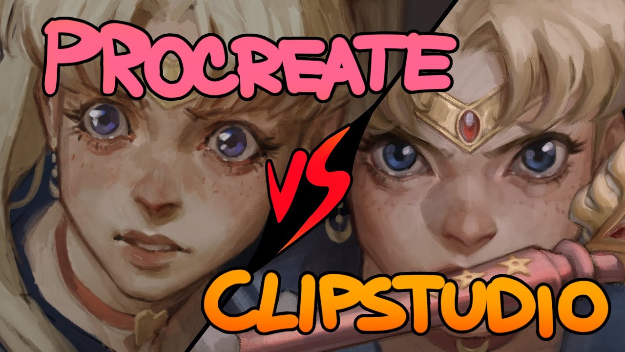 Speedpaint (PROCREATE vs CLIPSTUDIO) Sailor Moon redraw/ Old art redraw