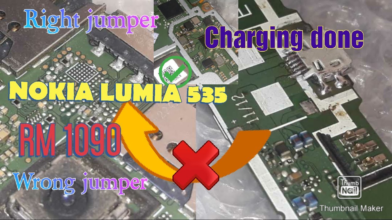 Nokia Lumia 535 Rm1090 charging problem solved nokia rm1090 power ic jumper