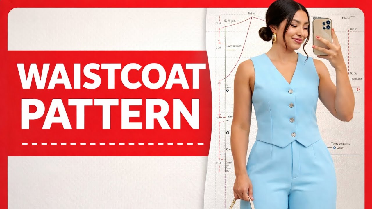 How to Draft a Waistcoat (Vest) Pattern for Beginners | Step-by-Step Tutorial