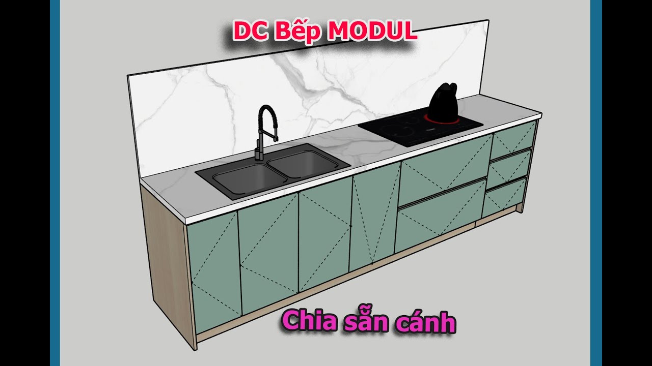 DC bếp Tù chỉnh nhiều dạng tủ | #dckhoale #DCbep #dckitchen