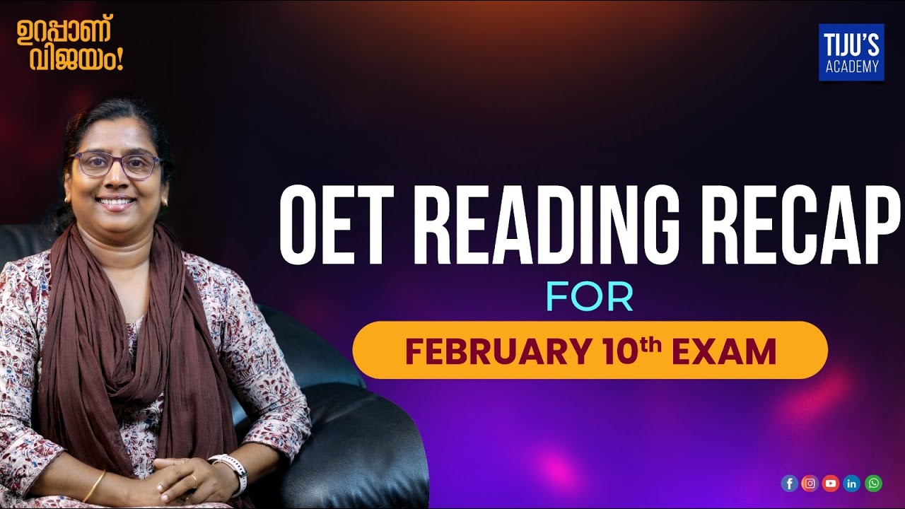 OET Reading Recap for February 10th OET Exam