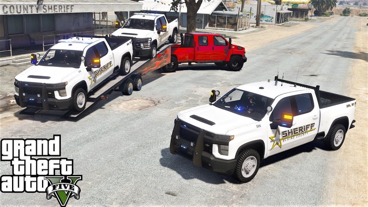 GTA 5 Real Life Mod #192: Доставка Chevrolet 2500HD Silverado 2020 года в департамент шерифа