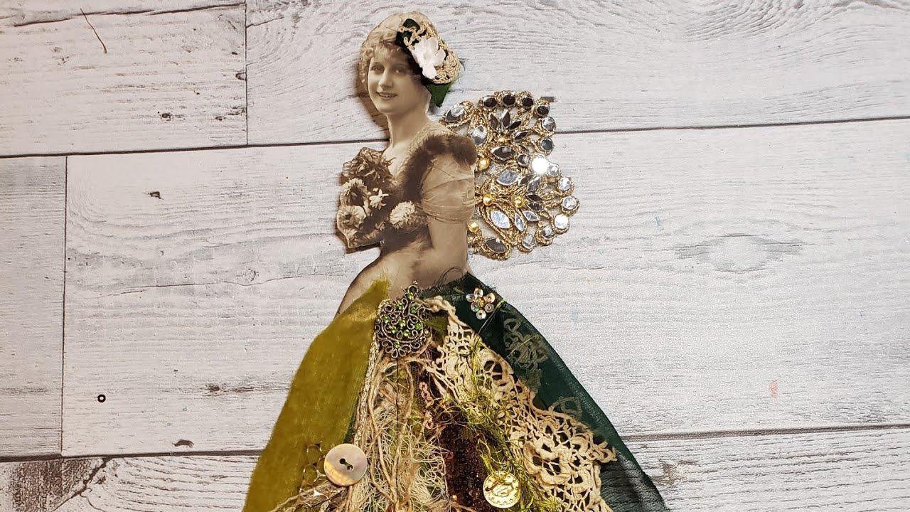 Paper Doll Process                                      inspired  by Junk Journal Joy (Franchesca)