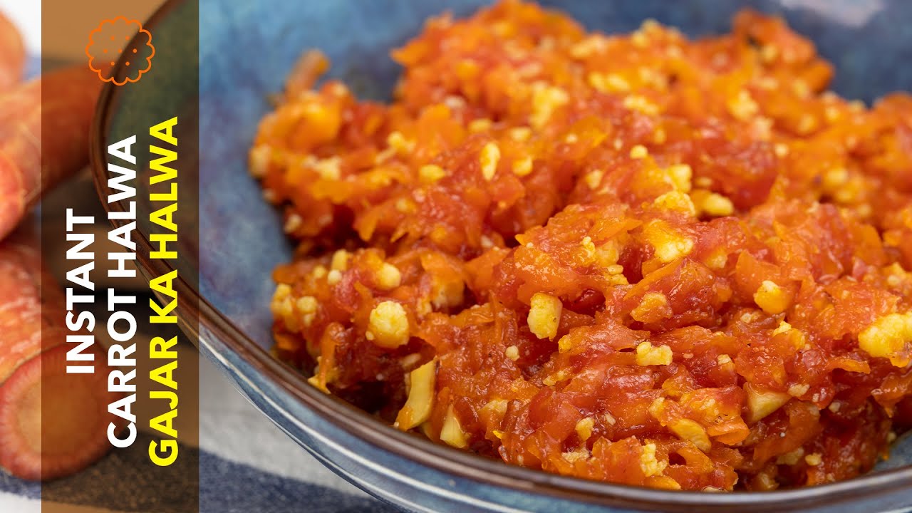 Instant Carrot Halwa | Gajar Ka Halwa in 5 mins | गाजर का हलवा 5 मिनट में