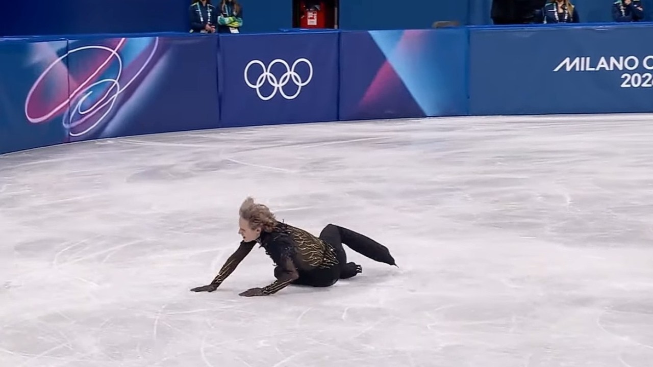 Ilia Malinin falls to lose gold to Mikhail Shaidorov Men's Free Figure Skating Winter Olympics 2026