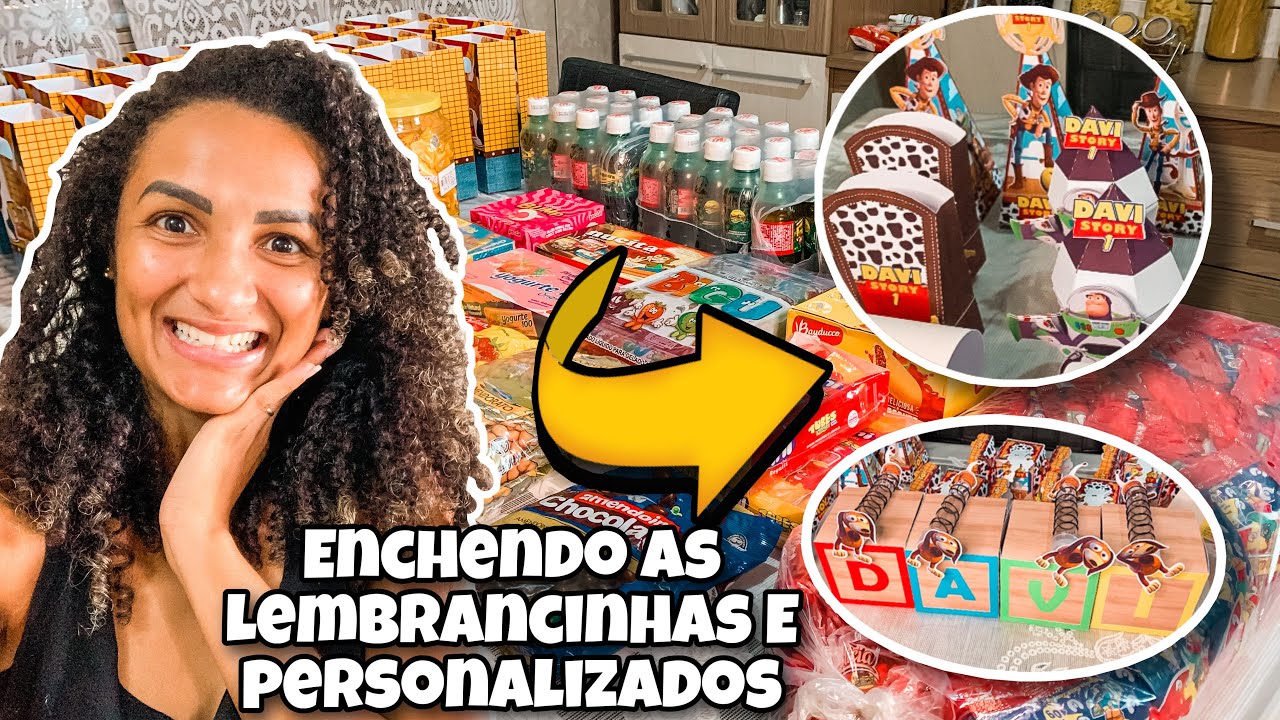 MONTANDO AS LEMBRANCINHAS E PERSONALIZADOS DA FESTA DE 1 ANO DO DAVI