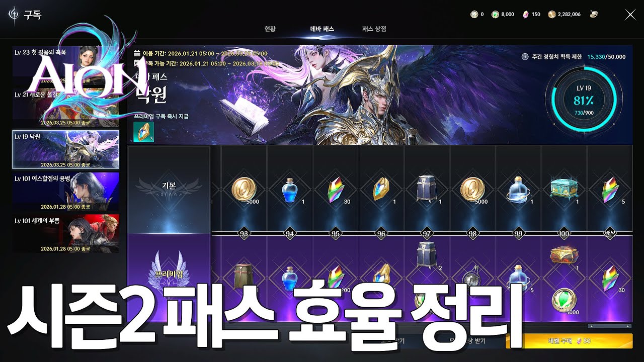 [아이온2] 시즌2 신규 패스에 대해 알아봅시다