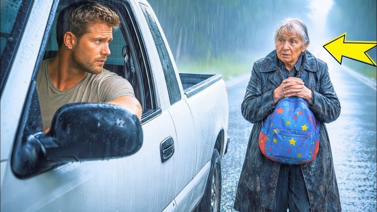 He Picked Up A Soaking Wet Old Woman — What Was Inside Her Child's Backpack Left Him In Tears