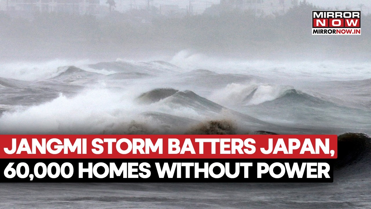 JANGMI Tropical Storm Batters Japan, 60,000 Homes Without Power; Disrupts Transportation | Watch