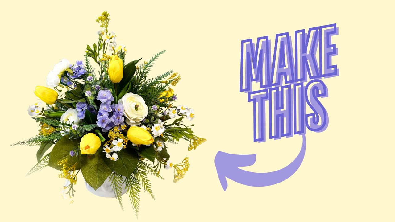 🌷Learn to make a Simple Spring Tulip Arrangement