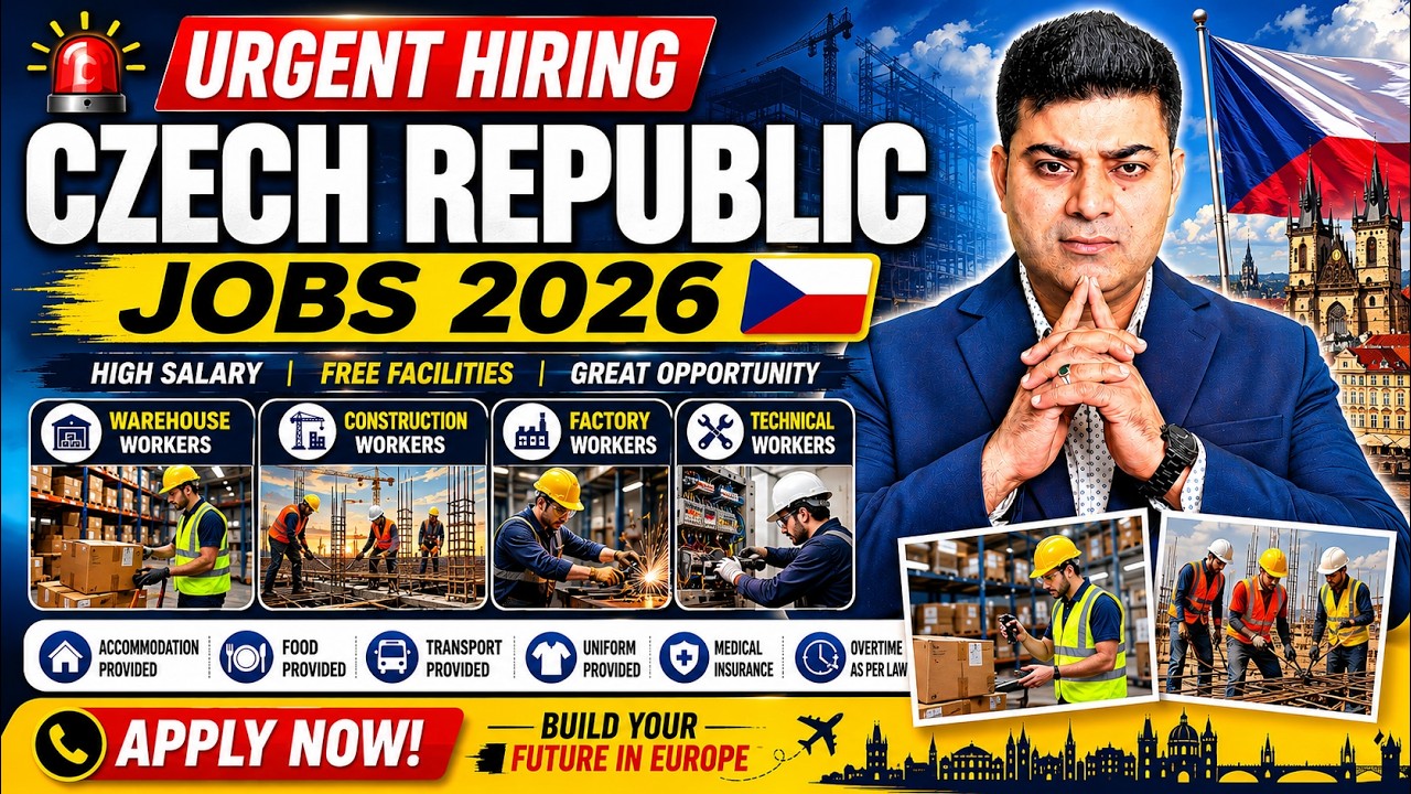 Czech Republic Jobs  | Warehouse Workers & Construction Workers Required | Europe Work Visa Jobs |