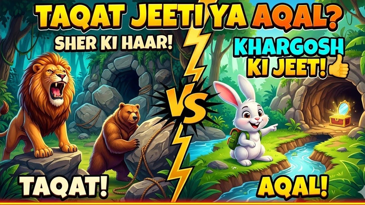 🔥 Sher ne Sab ko Hairan Kar Diya! | Viral Kids Animation Story