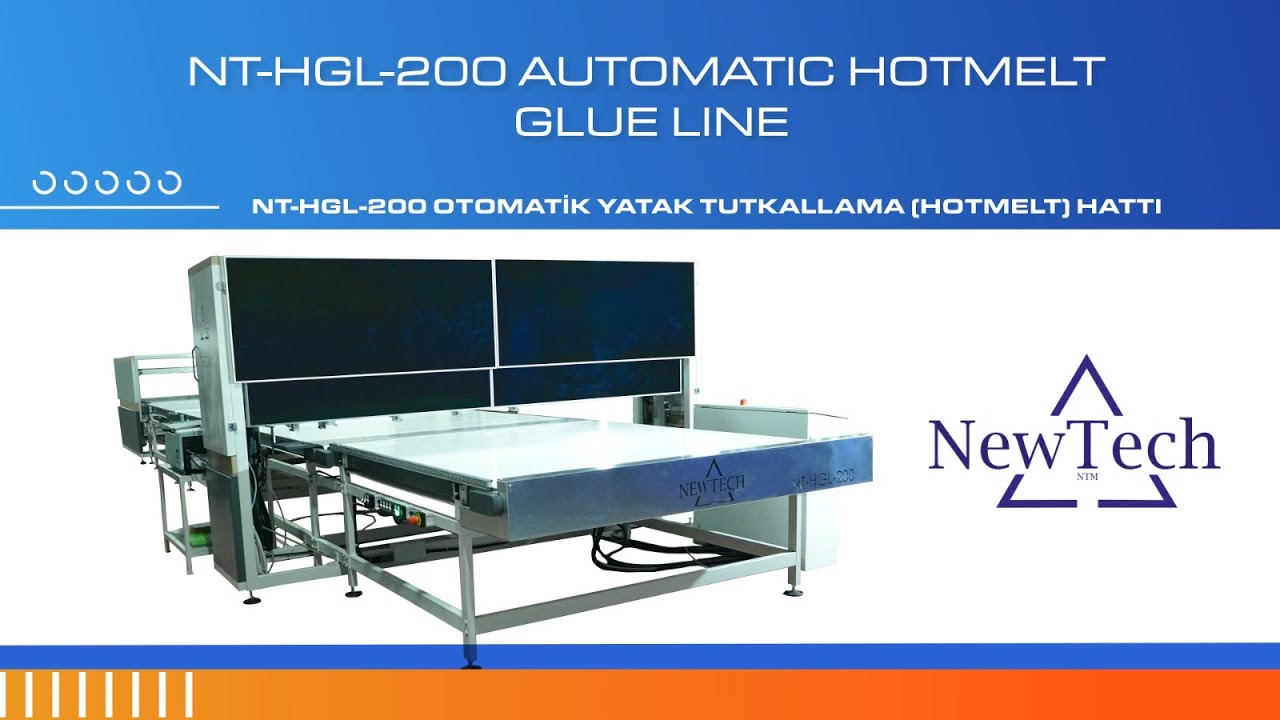 NT-HGL-200 AUTOMATIC HOTMELT GLUE LINE #NewTechMakina #fas #bosna